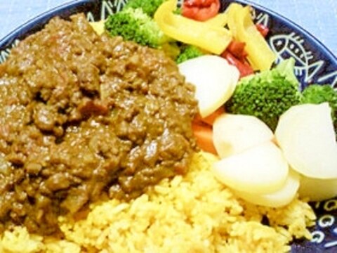 トマト缶使用♪ひき肉の夏野菜カレー